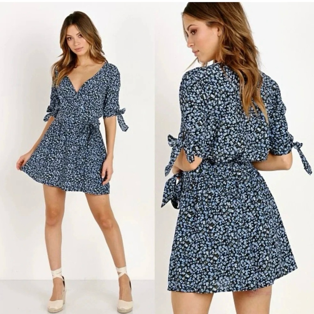 Faithfull the Brand Blue and White Wrap Sundress | Size: 2 | New without Tags